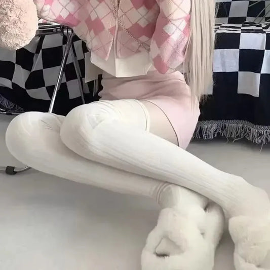 Women's Thigh High Socks Knitted Boot Leg Warmer Socks