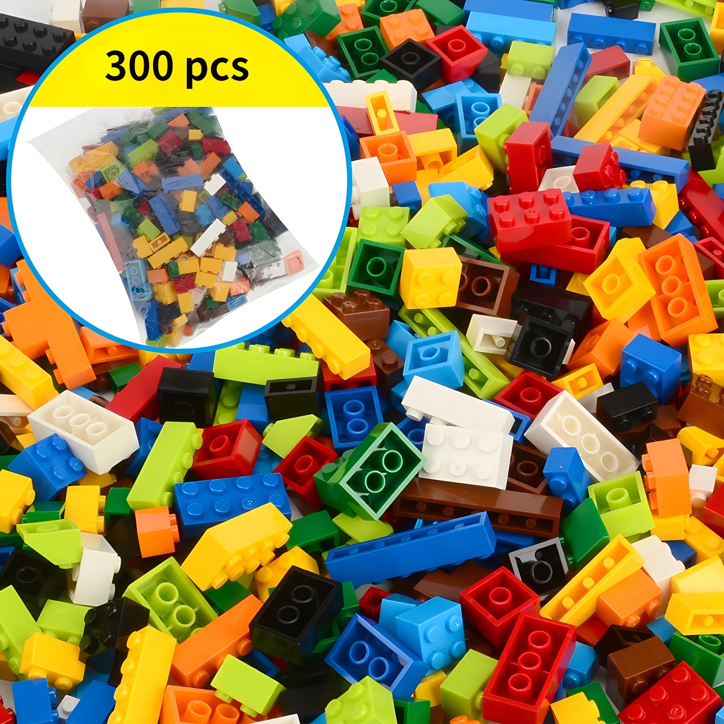 Building Blocks Set 300/500/1000 Pieces Creative Bulk Brick Collection