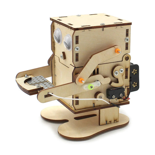 STEM Robot Kit DIY Wooden Science Experiment Model for Kids
