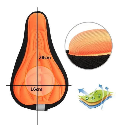 Bike Seat Cover Soft 3D Sponge Cushion for MTB & Road Bicycle Saddle