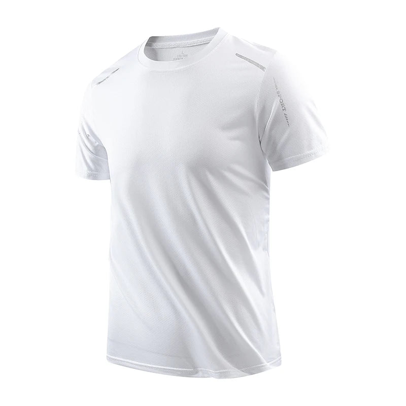 Men's Quick Dry Running Shirt Breathable Short Sleeve Hiking Tee