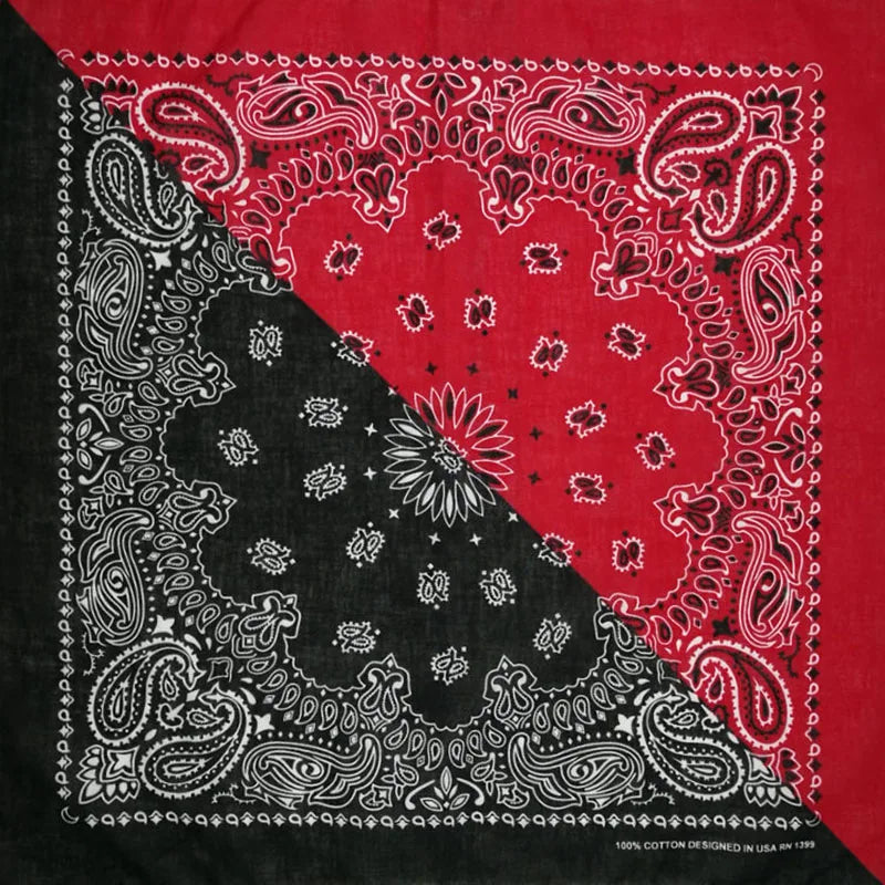 Cotton Bandana 55cm Square Paisley Scarf for Men & Women