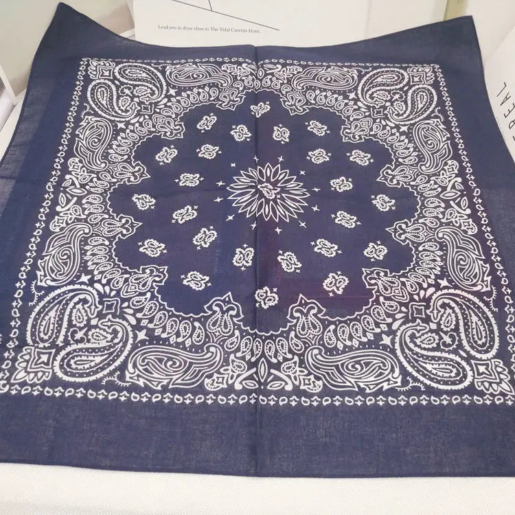 Cotton Bandana 55cm Square Paisley Scarf for Men & Women