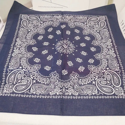 Cotton Bandana 55cm Square Paisley Scarf for Men & Women