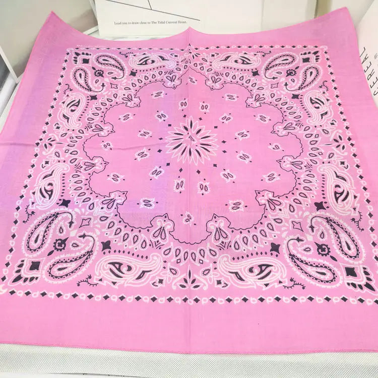 Cotton Bandana 55cm Square Paisley Scarf for Men & Women