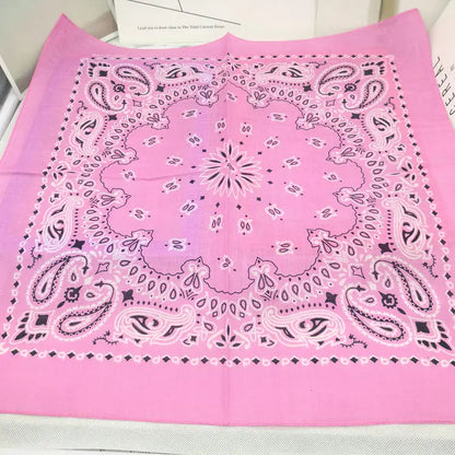 Cotton Bandana 55cm Square Paisley Scarf for Men & Women