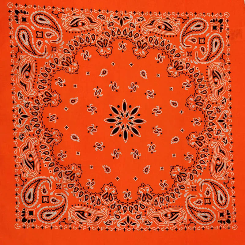 Cotton Bandana 55cm Square Paisley Scarf for Men & Women