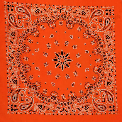Cotton Bandana 55cm Square Paisley Scarf for Men & Women