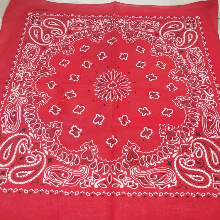 Cotton Bandana 55cm Square Paisley Scarf for Men & Women