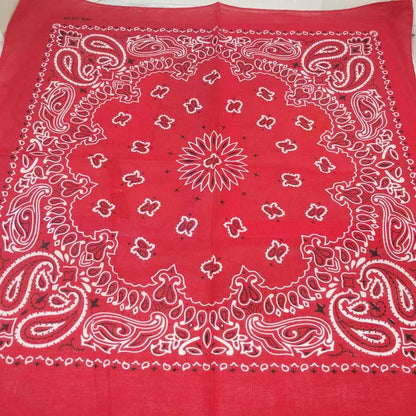 Cotton Bandana 55cm Square Paisley Scarf for Men & Women