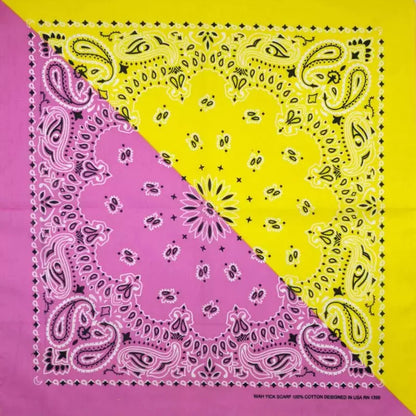 Cotton Bandana 55cm Square Paisley Scarf for Men & Women