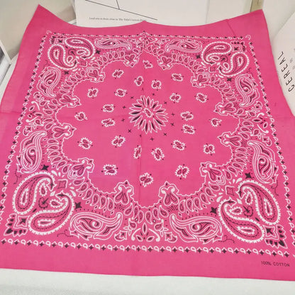 Cotton Bandana 55cm Square Paisley Scarf for Men & Women