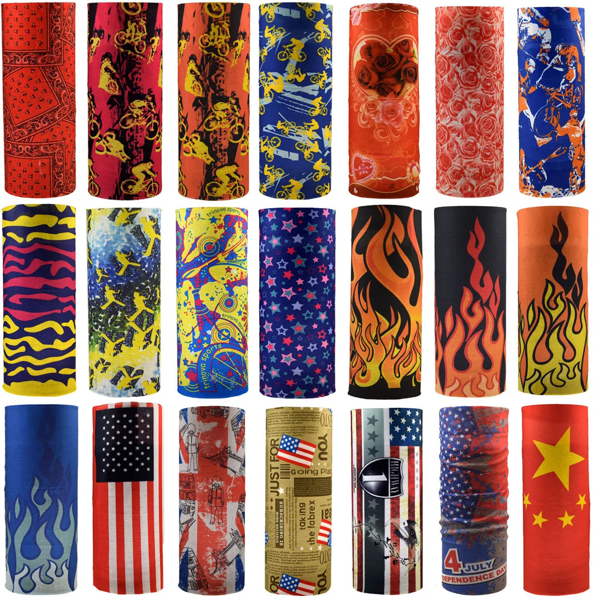 Tube Bandana Seamless Neck Gaiter for Cycling Running & Outdoor Sports