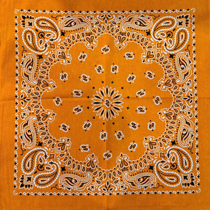 Cotton Bandana 55cm Square Paisley Scarf for Men & Women