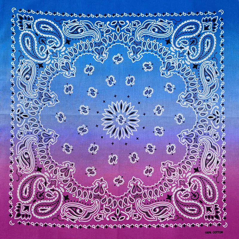 Cotton Bandana 55cm Square Paisley Scarf for Men & Women