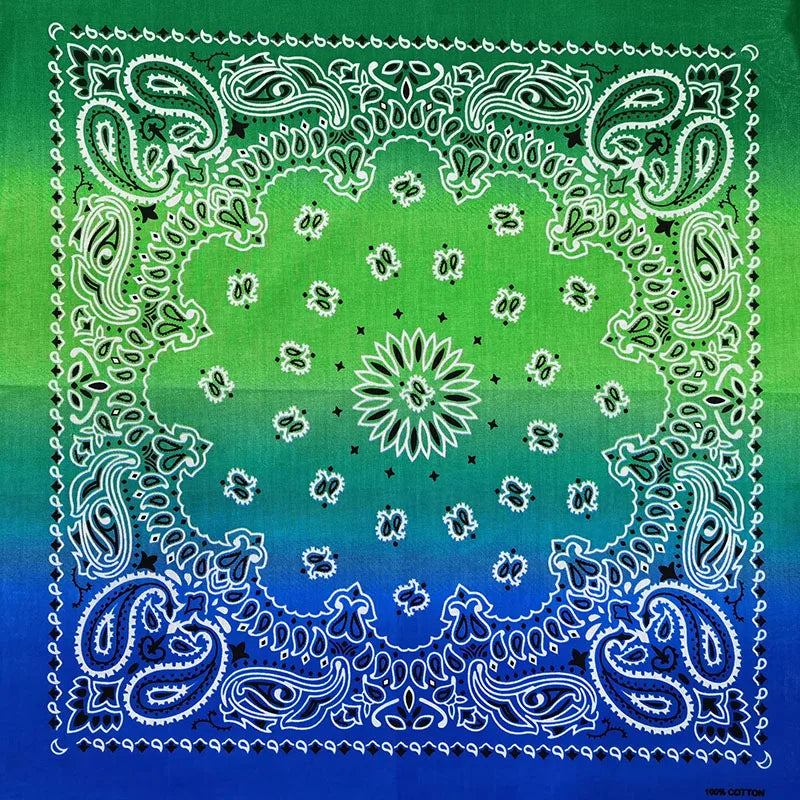 Cotton Bandana 55cm Square Paisley Scarf for Men & Women