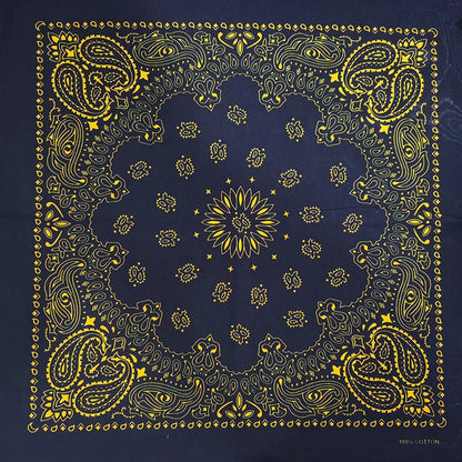 Cotton Bandana 55cm Square Paisley Scarf for Men & Women