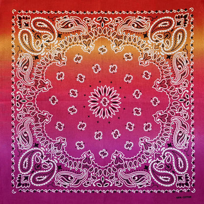 Cotton Bandana 55cm Square Paisley Scarf for Men & Women