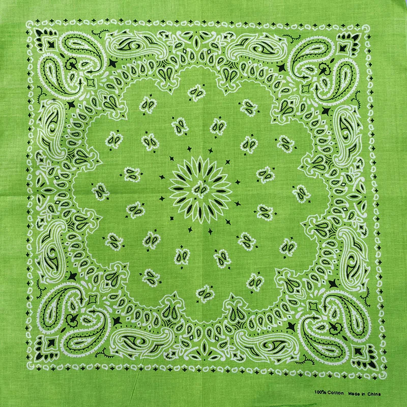 Cotton Bandana 55cm Square Paisley Scarf for Men & Women