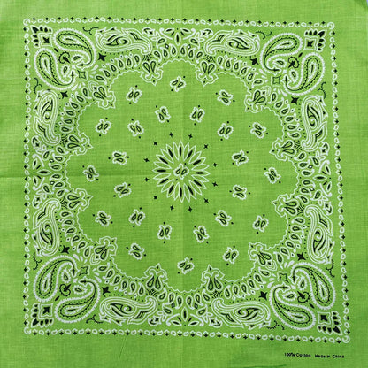 Cotton Bandana 55cm Square Paisley Scarf for Men & Women