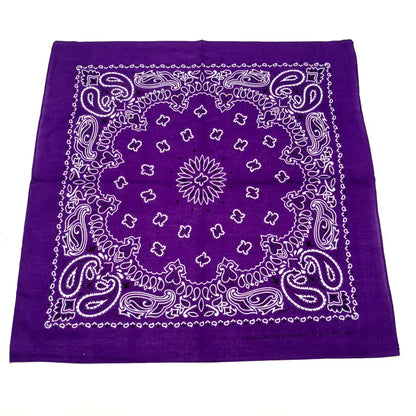 Cotton Bandana 55cm Square Paisley Scarf for Men & Women