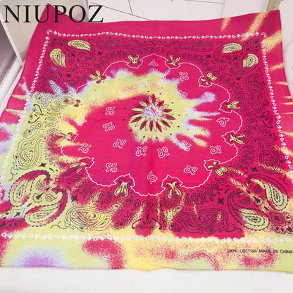 Cotton Bandana 55cm Square Paisley Scarf for Men & Women