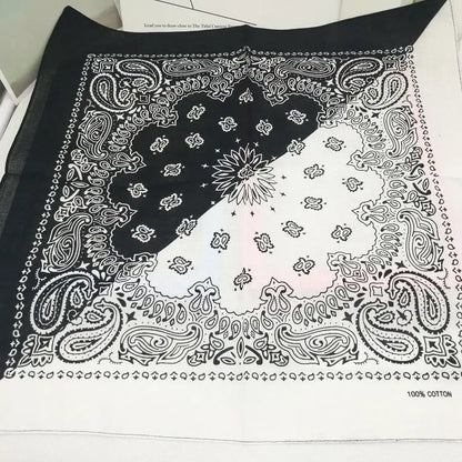 Cotton Bandana 55cm Square Paisley Scarf for Men & Women