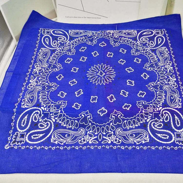 Cotton Bandana 55cm Square Paisley Scarf for Men & Women