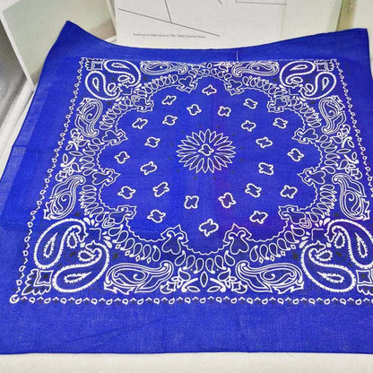 Cotton Bandana 55cm Square Paisley Scarf for Men & Women