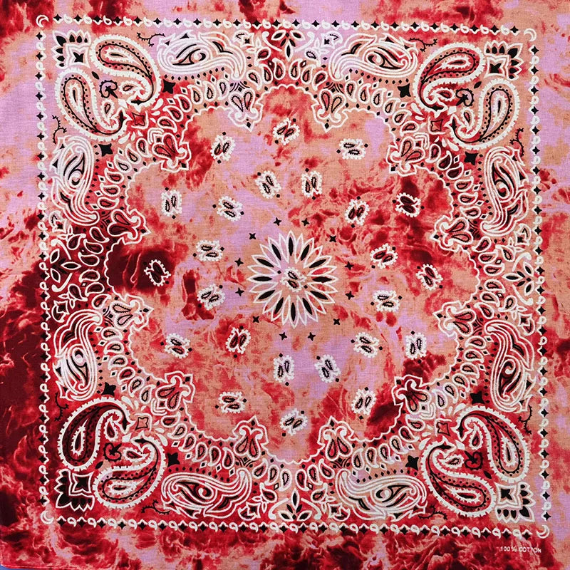 Cotton Bandana 55cm Square Paisley Scarf for Men & Women