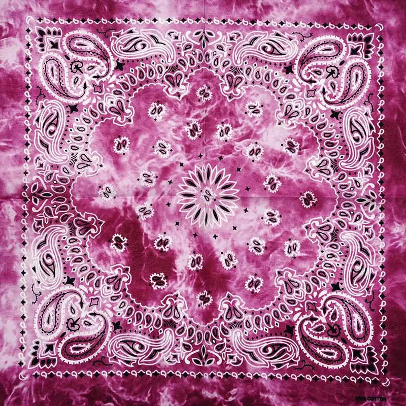 Cotton Bandana 55cm Square Paisley Scarf for Men & Women