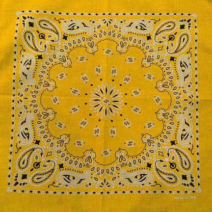 Cotton Bandana 55cm Square Paisley Scarf for Men & Women