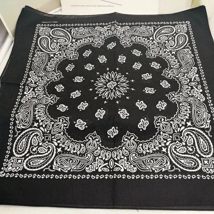 Cotton Bandana 55cm Square Paisley Scarf for Men & Women