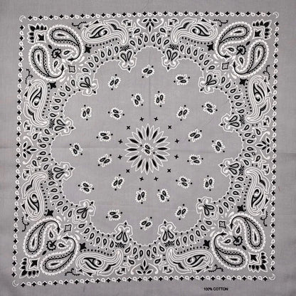 Cotton Bandana 55cm Square Paisley Scarf for Men & Women