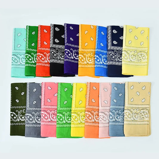 Cotton Bandana Square Neck Scarf Headband for Casual & Sports Wear