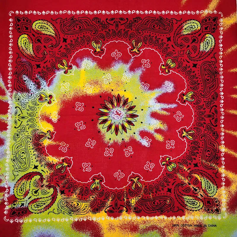 Cotton Bandana 55cm Square Paisley Scarf for Men & Women