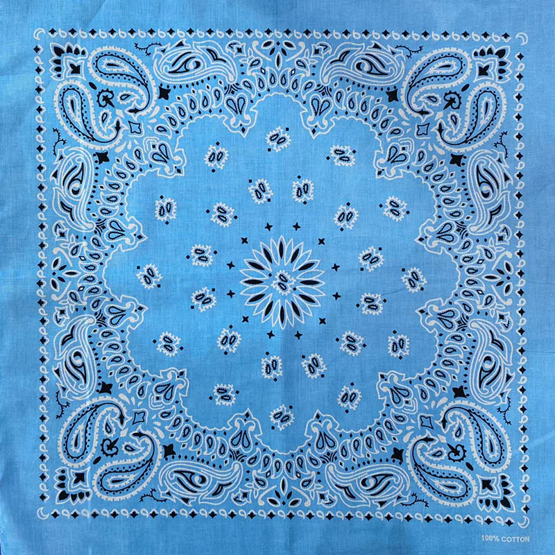 Cotton Bandana 55cm Square Paisley Scarf for Men & Women