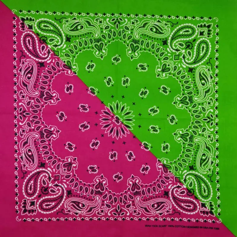 Cotton Bandana 55cm Square Paisley Scarf for Men & Women