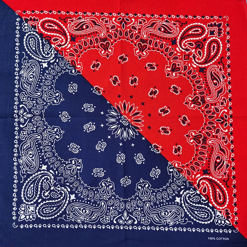 Cotton Bandana 55cm Square Paisley Scarf for Men & Women