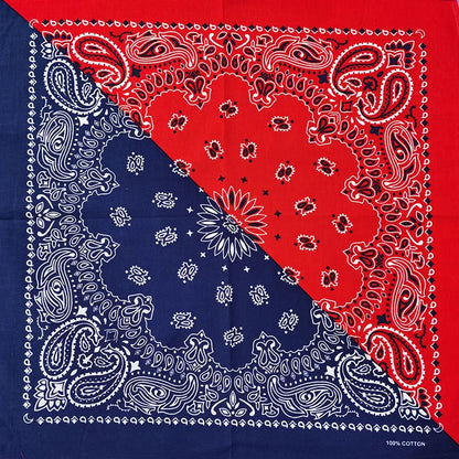 Cotton Bandana 55cm Square Paisley Scarf for Men & Women