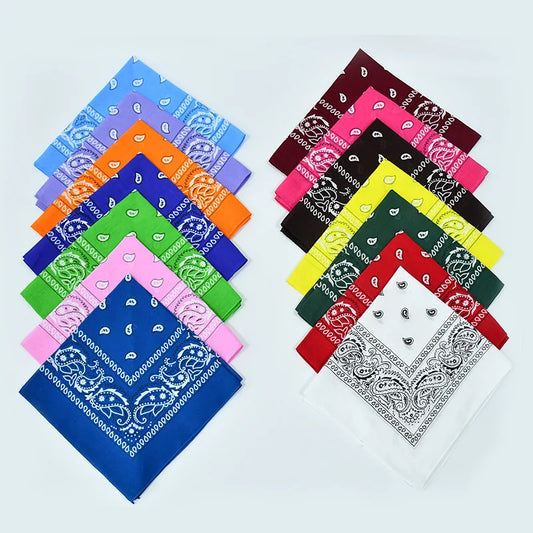 Cotton Bandana Square Neck Scarf Headband for Casual & Sports Wear