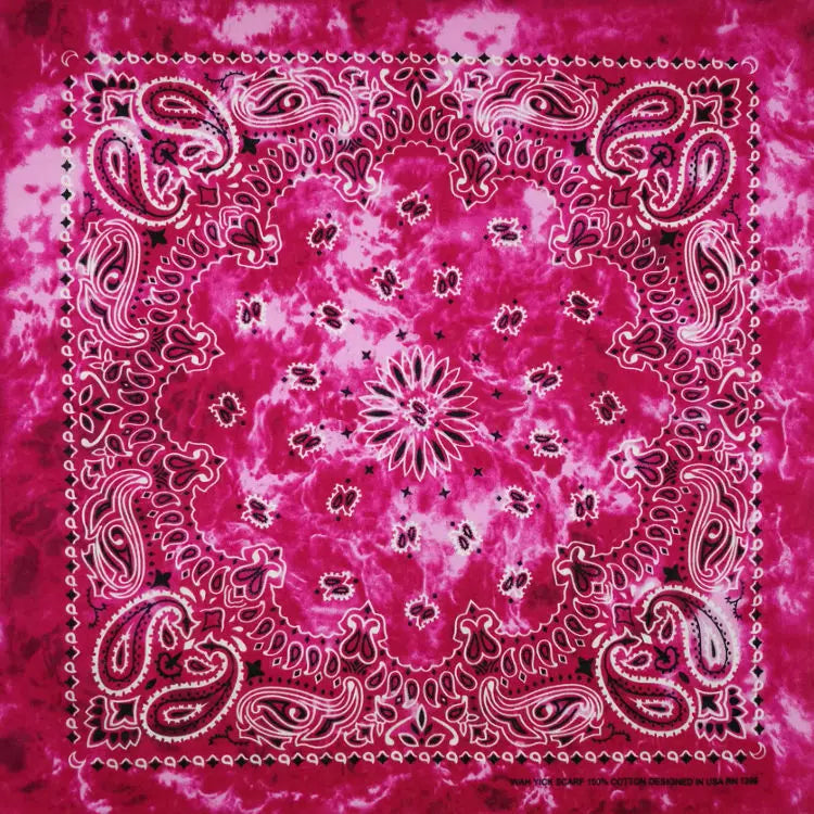 Cotton Bandana 55cm Square Paisley Scarf for Men & Women