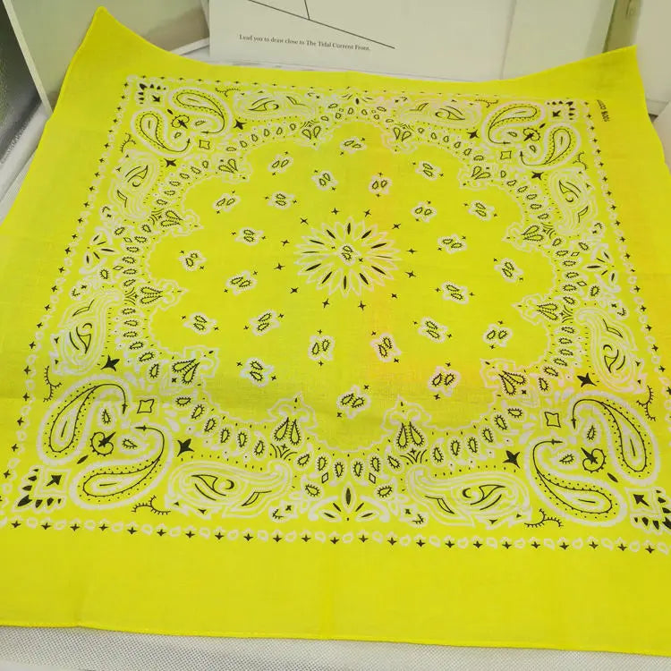 Cotton Bandana 55cm Square Paisley Scarf for Men & Women