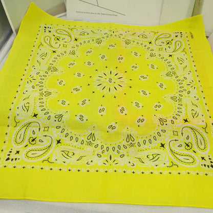 Cotton Bandana 55cm Square Paisley Scarf for Men & Women