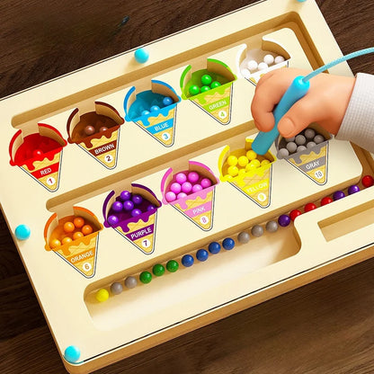 Magnetic Maze Toy with Magnetic Beads for Fine Motor Skills Learning
