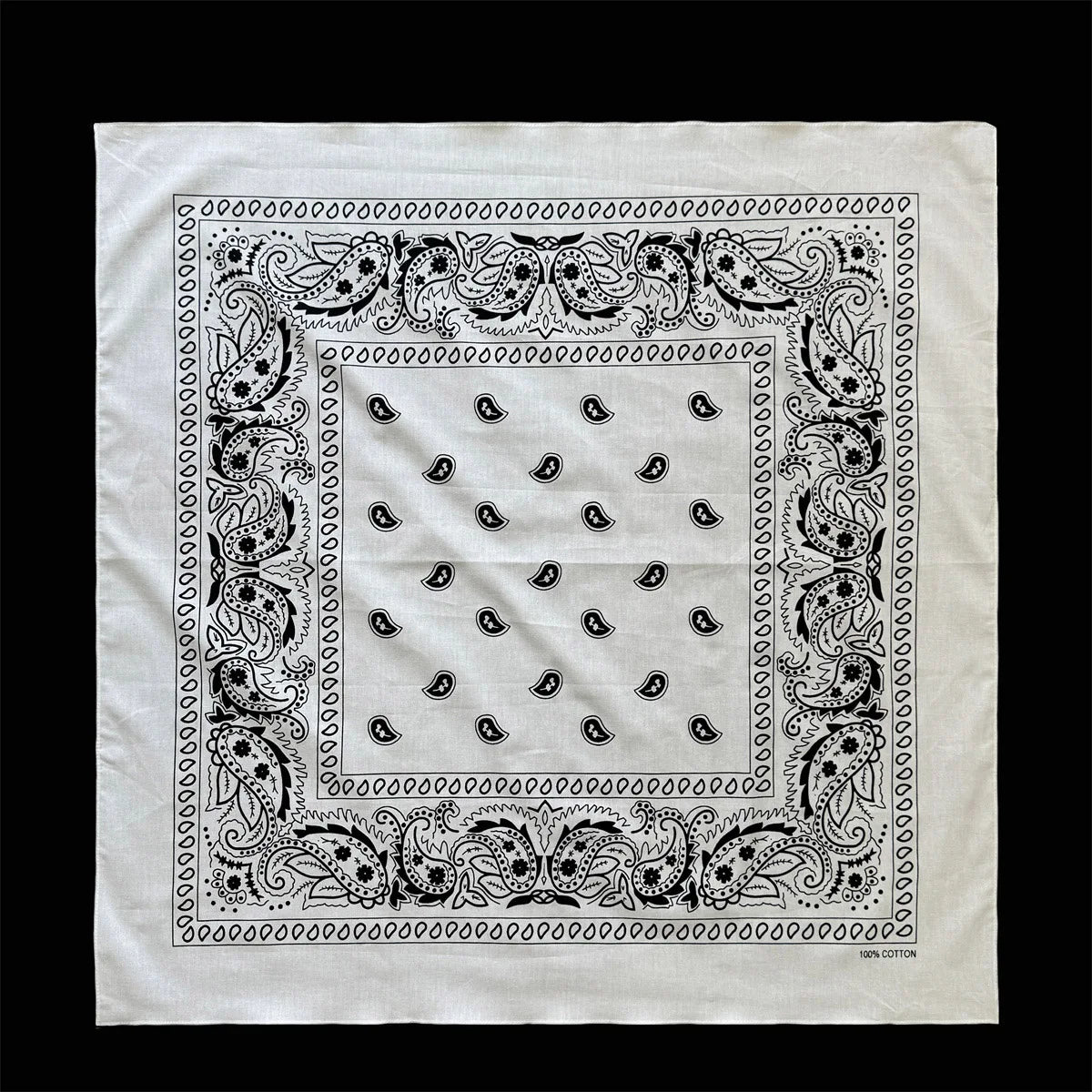 Cotton Bandana 70cm Paisley Square Scarf Headband for Men & Women