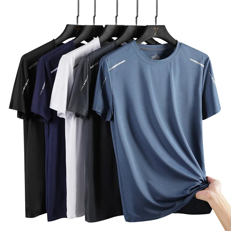 Men's Quick Dry Running Shirt Breathable Short Sleeve Hiking Tee