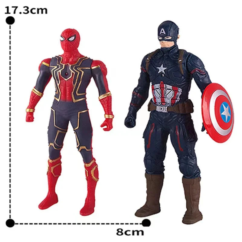 Superhero Action Figure 17cm Light-Up Poseable Collectible Model