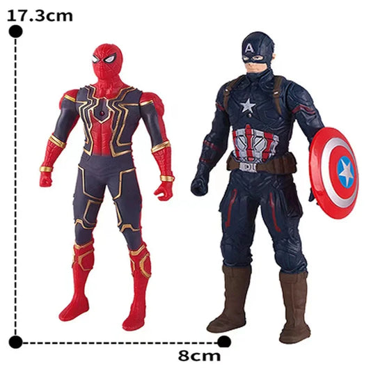 Superhero Action Figure 17cm Light-Up Poseable Collectible Model