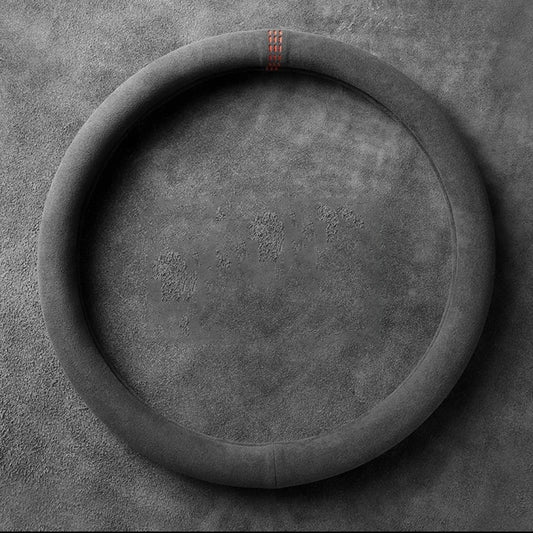 Suede Steering Wheel Cover Universal 37-38cm Non Slip Wrap